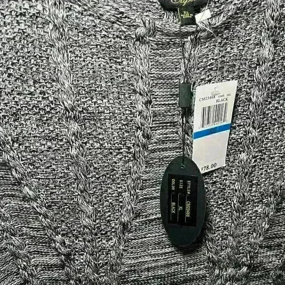 Cupio Sweater, Size XL Grey And Black NWT - Picture 4 of 7
